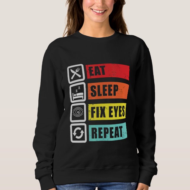 Camiseta Coma Olhos Ópticos Oftalmologistas Contac (Frente)