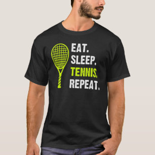Camiseta Coma os esportes em rack do reprodutor de Tênis de