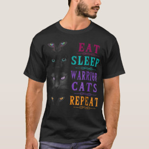 Camiseta Coma os gatos do guerreiro do sono e repita a saia