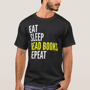 Camiseta Coma os livros de leitura de latência repetida