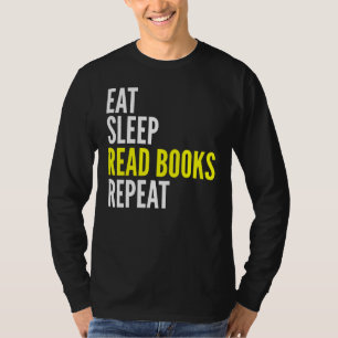 Camiseta Coma os livros de leitura de latência repetida
