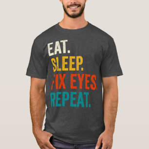 Camiseta Coma os olhos de correção de repouso