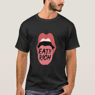 Camiseta Coma Os Ricos Boca Lábios Capitalismo Crítico Riqu