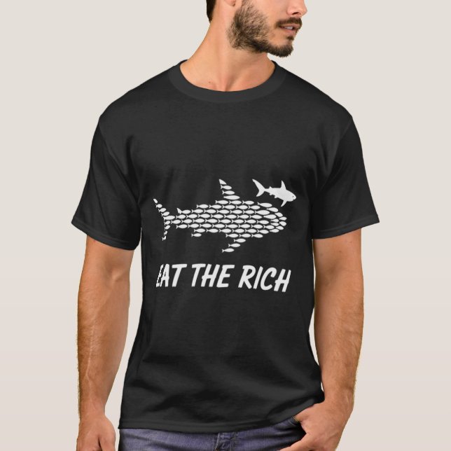 Camiseta Coma os Ricos - Socialismo Divertido (Frente)