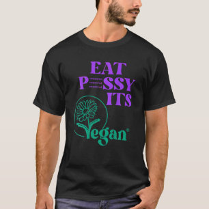 Camiseta Coma P SY ITS VEGAN P SSY CENSOU para a Vegetarian