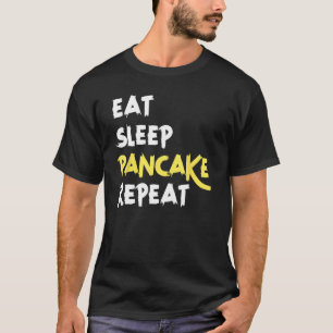 Camiseta Coma Pancake Do Sono Repetir Ofensiva Engraçada Li