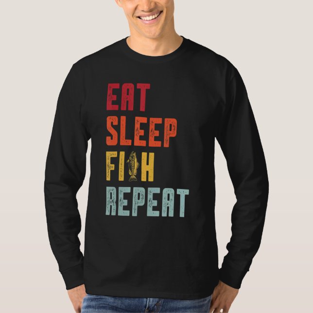 Camiseta Coma Peixe Dormindo Repete A Pesca (Frente)