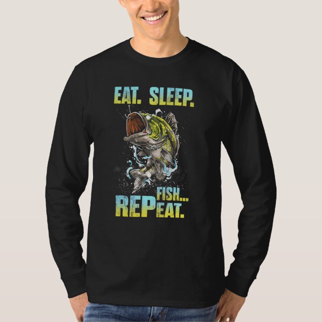 Camiseta Coma Peixe Dormindo Repete A Pesca (Frente)