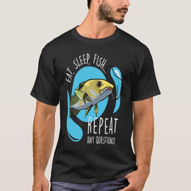 Camiseta Coma Peixe Dormindo Repete a pesca (Frente)