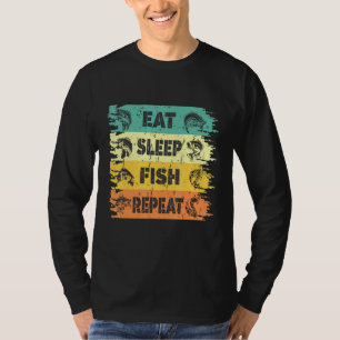 Camiseta Coma Peixe Dormindo Repetir Estilo de Vida