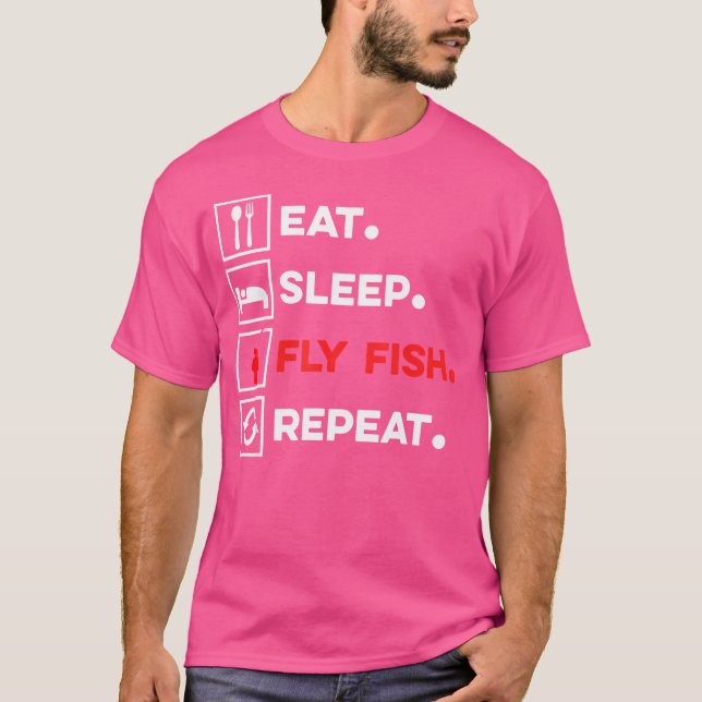 Camiseta Coma Peixe-Voo Repetitivo Voo Pesca Fishi (Frente)