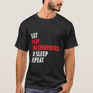 Camiseta Coma Phasmofobia Repita Engraçado Streamer