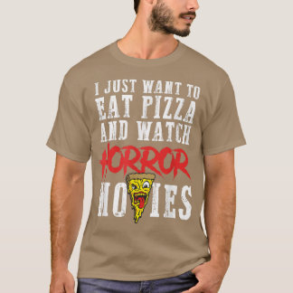 Camiseta Coma pizza assista filmes de terror horror horror 