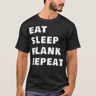 Camiseta Coma Plano de Sono Repetir Malhação Engraçada Trab