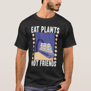 Camiseta Coma Plantas Não Amigos Roupas Veganas Veganas Veg