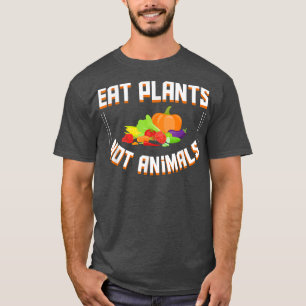 Camiseta Coma Plantas Não Animais Gráfico Legal Vegan Desig
