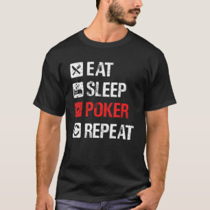 Camiseta Coma Poker De Sono Repetindo, Adoro Jogar Poker, E