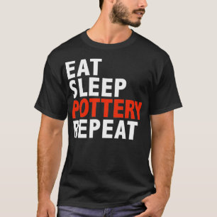 Camiseta Coma Presentes De Fabricante De Cerâmica Repetitiv