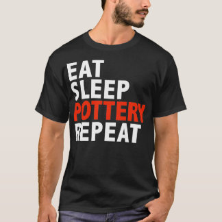 Camiseta Coma Presentes De Fabricante De Cerâmica Repetitiv