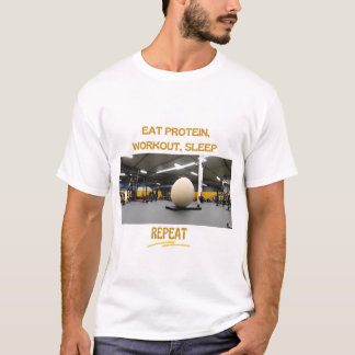 Camiseta Coma Proteína, Repouso, Repita