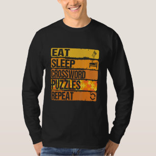 Camiseta Coma Quebra-cabeça de Palavra-Cruzada Repetição de