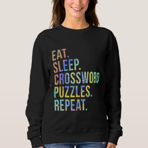 Camiseta Coma Quebra-cabeça de Palavras Cruzadas Repetir Co