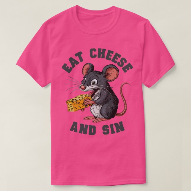 Camiseta coma queijo e pecado (Frente do Design)