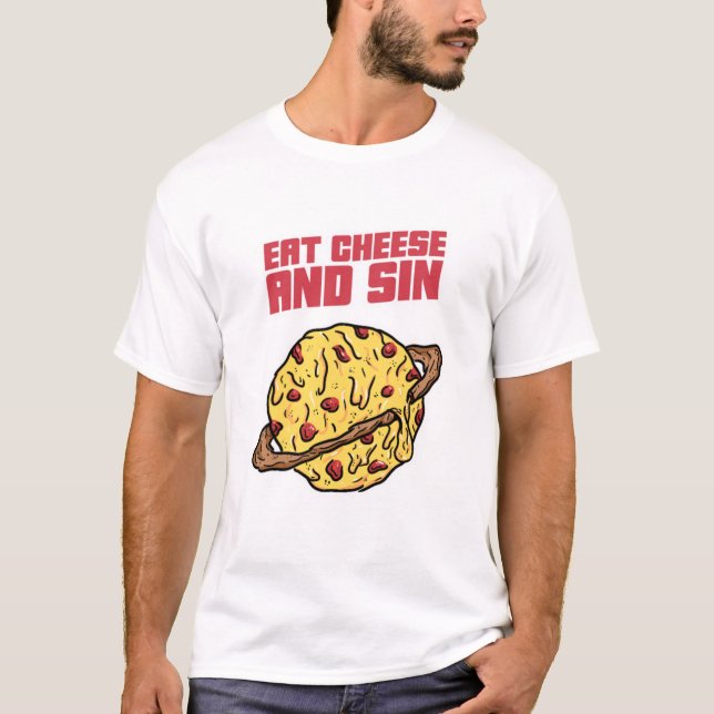 Camiseta Coma Queijo E Peque (Frente)