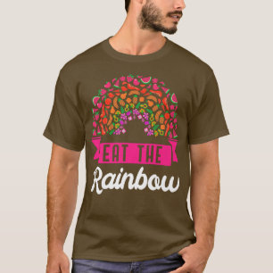 Camiseta Coma Rainbow Vegan Vegetarian Vegamen Vegetarianis