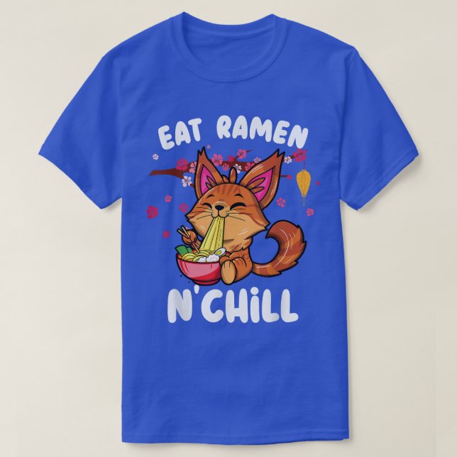 Camiseta Coma ramen N'chill principal casulo ramen cat kawa (Frente do Design)