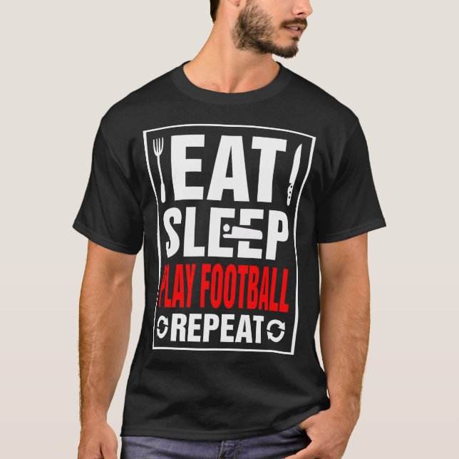 Camiseta Coma Repetição de Futebol do Sleep (Frente)
