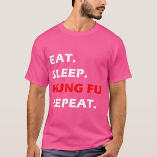 Camiseta Coma Repetição de Kung Fu no Sono