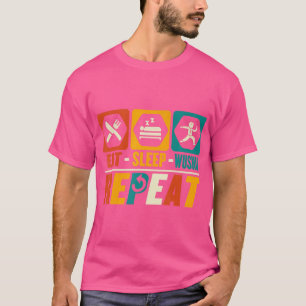 Camiseta Coma Repetição de Wushu no Sono - Engraçado Arte M