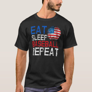Camiseta Coma Repetições De Beisebol E Id De Softball De Si