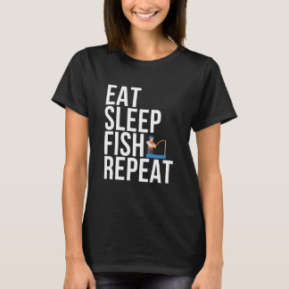 Camiseta Coma Repetições De Peixe Dormindo - Para Pescar.
