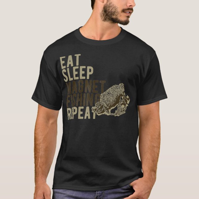 Camiseta Coma Repetições De Pesca Com Magnetos (Frente)