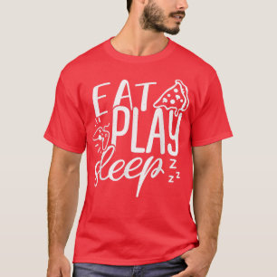 Camiseta Coma Reproduzir Repetições Jogador De Vídeo Jogado