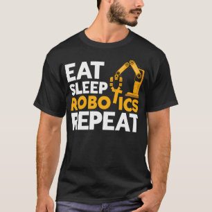 Camiseta Coma Robot Repetir Engenheiro de Robótica
