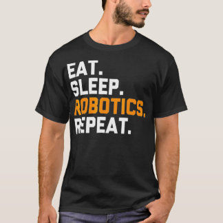 Camiseta Coma Robótica do Sono Repetir Robô Engraçado