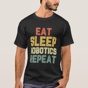 Camiseta Coma Robótica Repetição de Robô Engenheiro Engraça
