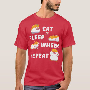 Camiseta Coma Roda do Sono Guiné Porco Rodent Cavija Cavy A