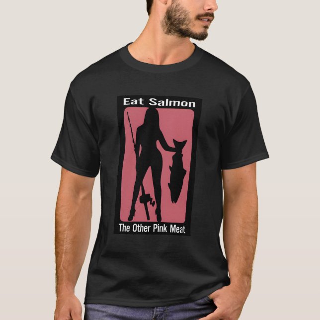 Camiseta Coma Salmão A Outra Carne Rosa (Frente)