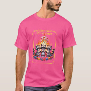 Camiseta Coma Satã de granizo do lixo Retro 80s Raccoon