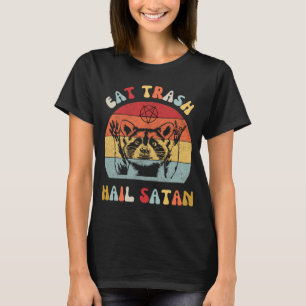 Camiseta Coma Satã de trilho Raccoon Possum Funny Hail Sat