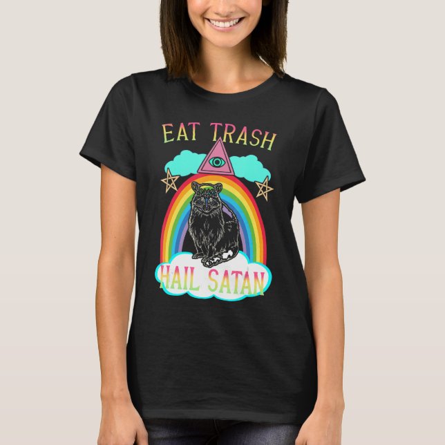 Camiseta Coma Satanás de Satã de Vaiola de Lixo (Frente)