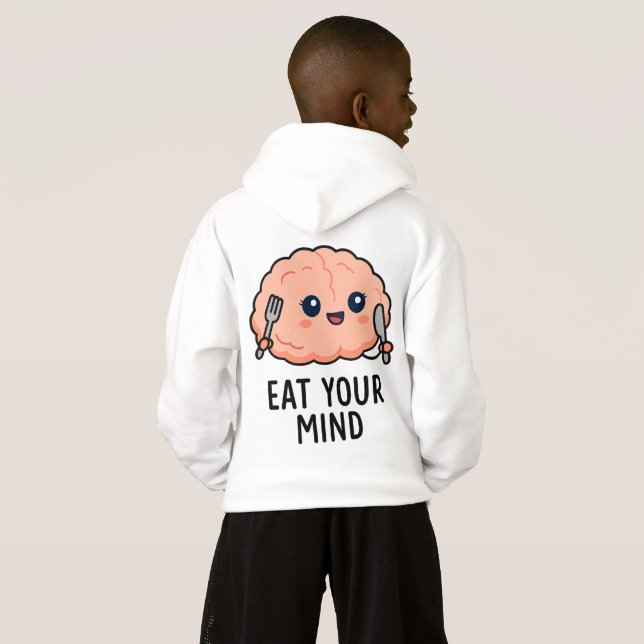 Camiseta Coma seu adesivo mental - Cérebro bonito (Parte Traseira Completa)