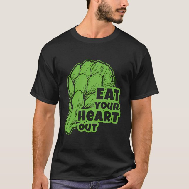 Camiseta Coma Seu Coração Eu Vegan Artichoke Artichoke Hea (Frente)