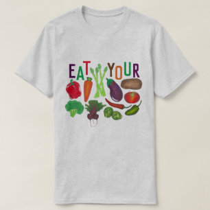 Camiseta Coma Seu Vegetal Tomate De Cenoura Pimenta De Bróc