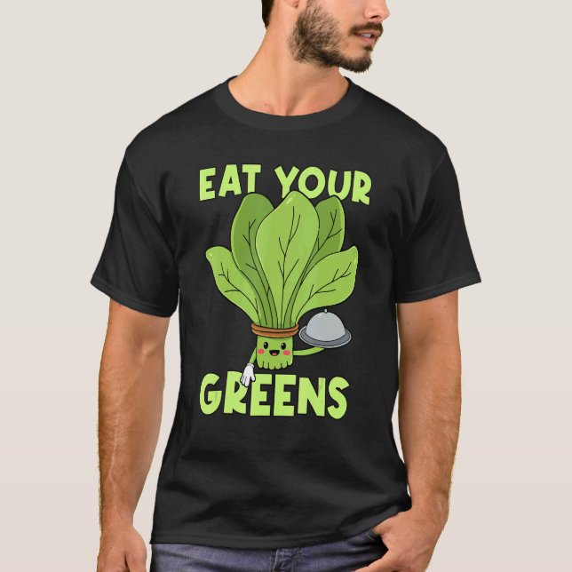 Camiseta Coma Seu Verde Kale Spinach (Frente)
