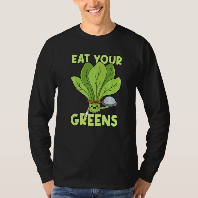 Camiseta Coma Seu Verde Kale Spinach (Frente)
